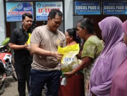 Trabas Kamtibmas Polres Nganjuk Bersama Komunitas Trail, Dilanjutkan Silaturahmi dan Bansos di Balai Desa Gemenggeng