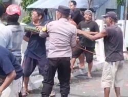 Kerja Bakti di Sungai Ploso, Polsek Nganjuk Kota Ajak Warga Antisipasi Banjir