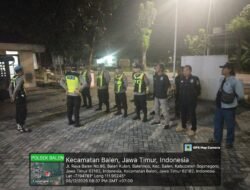 Beri Rasa Aman Pada Masyarakat, Polsek Balen Bersama BKP Gelar Patroli Malam