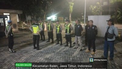 Beri Rasa Aman Pada Masyarakat, Polsek Balen Bersama BKP Gelar Patroli Malam