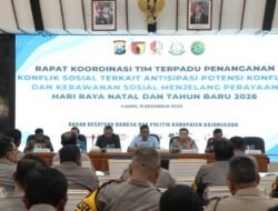 Menjelang Natal dan Tahun 2026 Forkopimda Bojonegoro menggelar Rapat Koordinasi Tim Terpadu Penanganan Konflik Sosial