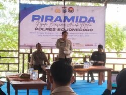 Polres Bojonegoro Gelar Piramida Bersama Awak Media