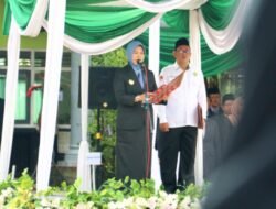 Wabup Bojonegoro Nurul Azizah Hadir Dan Pimpin Upacara Peringatan HAB Ke – 80