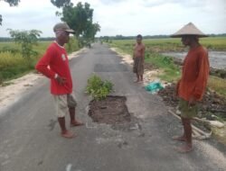 Sangat Memprihatinkan Proyek Pembangunan Jalan Desa Ngampal Baru Dibangun, Sudah Rusak Dan Berlubang