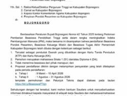 Beasiswa Pendidikan Tinggi Kab. Bojonegoro Ada Tiga Kategori, Ini Daftarnya