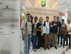 Ketua Projo Muda Kota Tangerang Halasson Sigalingging Melaporkan Salah Satu Akun Sosmed Ke Polres Metro Tangerang Kota