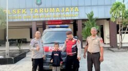 Polsek Tarumajaya Antar Anak Hilang Berusia Sembilan Tahun ke Depok, Kembali Bertemu Keluarga