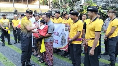 Sambut Hari Bhayangkara Ke-80, Polsek Ubud Gelar Bhakti Religi Lintas Agama dan Budaya di Pura Gunung Lebah