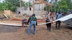 Semangat Kebersamaan, Satgas TMMD Percepat Pembangunan RTLH Milik Warga di Kampasi Meci