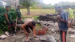 TMMD Ke-129 Kodim 1614/Dompu Bangun Pondasi RTLH, Kemanunggalan TNI-Rakyat Kian Kokoh