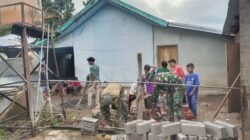 Satgas TMMD dan Santri Kompak Kerjakan Pondasi Tempat Wudhu Demi Kenyamanan Beribadah