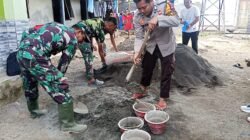 TNI-Polri Hadir untuk Masyarakat, Renovasi MCK Pondok Pesantren Terus Dikebut Satgas TMMD