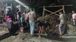 Ibu-Ibu Turut Ambil Bagian, Satgas TMMD Ke-129 Percepat Pembangunan Mushola di Nusa Jaya