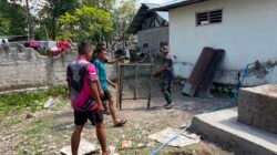 Percepat Akses Air Bersih, Satgas TMMD 129 Kodim Belu Kerjakan Dudukan Bak Penampung Sumur Bor