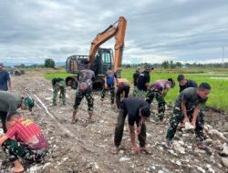 Genjot Pembangunan Infrastruktur Desa, Peningkatan Jalan Usaha Tani TMMD 129 Kodim Belu Masuk Hari Ke-10