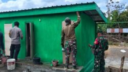 Satgas TMMD ke-129 Kodim 1614/Dompu Percantik MCK Ponpes Jamaatul Ilmi NW dengan Pengecatan