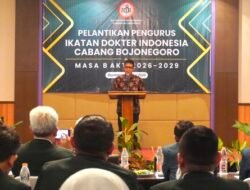 Pengurus IDI Bojonegoro Dilantik, Bupati Setyo Wahono Ajak Tingkatkan Kualitas Layanan Kesehatan