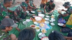 Makan Bersama Jadi Simbol Soliditas Satgas TMMD Ke-129 dan Masyarakat di Dompu