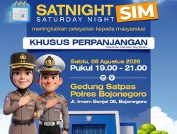 Satnight SIM Polres Bojonegoro Hadir Sabtu Malam, Layani Perpanjangan SIM hingga Pukul 21.00 WIB
