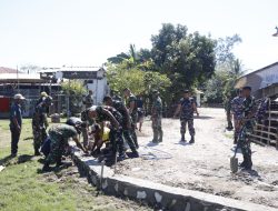 Demi Kesejahteraan Petani, Satgas TMMD Kebut Pembangunan Jalan Usaha Tani