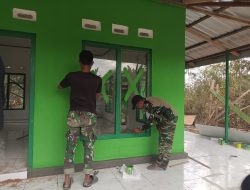 Satgas TMMD 129 Kodim 1614/Dompu Rampungkan Finishing Rehabilitasi Mushola di Desa Nusa Jaya