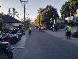 Cegah Terjadinya Kemacetan dan Laka Lantas, Personil Polsek Penebel Melaksanakan Strong Point Pagi