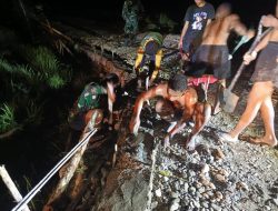 Pacu Pembangunan Jalan Usaha Tani, Satgas TMMD Kodim Belu Lembur Malam Jelang Penutupan
