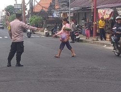 Demi Keselamatan dan Kelancaran Aktifitas Warga di Pagi Hari, Polsek Kota Polres Bangli Gelar Personil Atur Lali Lintas