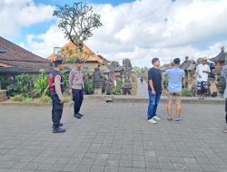 Pantau Kunjungan Wisatawan, Pawas Polsek Kota Polres Bangli Pimpin Personel Sambangi Desa Wisata Penglipuran