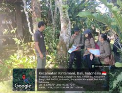 Kantah Bangli Laksanakan Cek Lapang Inventarisasi Tanah Terindikasi Telantar Tahun 2026 di Desa Langgahan