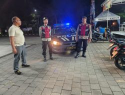 Antisipasi Aktivitas Masyarakat di Malam Hari, Polsek Kota Polres Bangli Intensifkan Kegiatan Blue Light Patrol