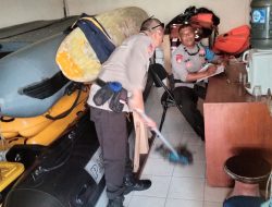 Sat Polairud Polres Gianyar Laksanakan Harwat Pos Pantau Terpadu Pantai Masceti, Pastikan Kebersihan dan Kesiapsiagaan Sarana