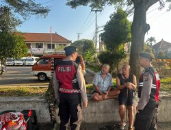 Jaga Kondusifitas Kota, Sat Samapta Polres Bangli Sambangi Tongkrongan Warga Beri Himbauan Kamtibmas