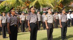 Kapolres Bangli Pimpin Upacara Kenaikan Pangkat Pengabdian 4 Perwira Terbaik